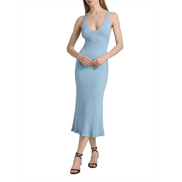 NEW RONNY KOBO emeron knit dress in ancient water